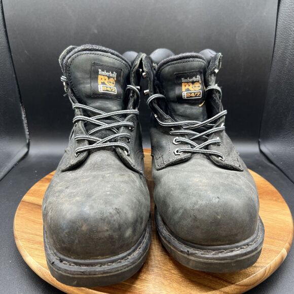 Timberland Pro Men\'s Size 11.5 W Wide Pit Boss Steel Toe Work Boots 33032 Black main image 6